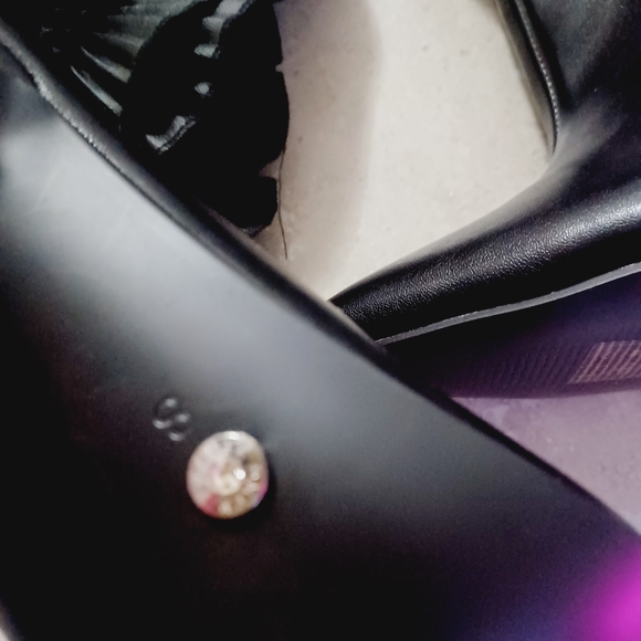 Azalea Wang Chic Black Over-the-Knee Boots with Floral Detail - Picture 8 of 10